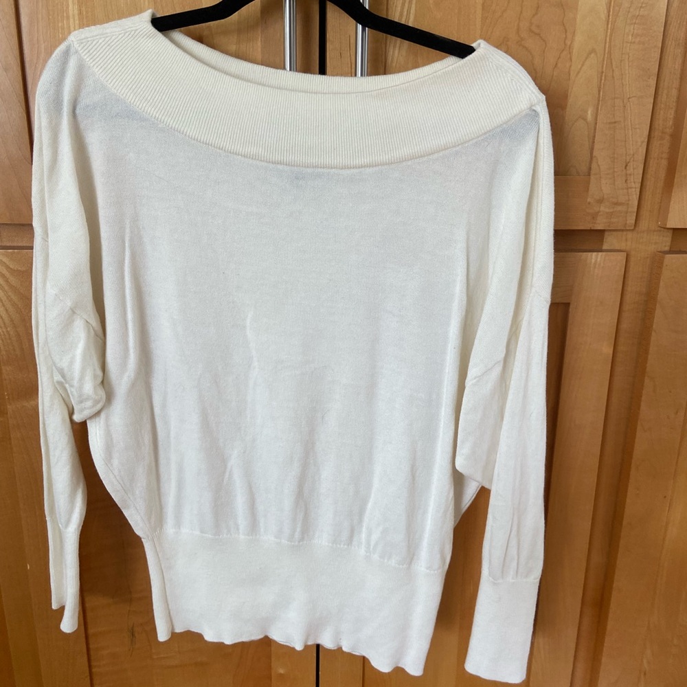 Express Elegant Cream Women's Dolman Sweater